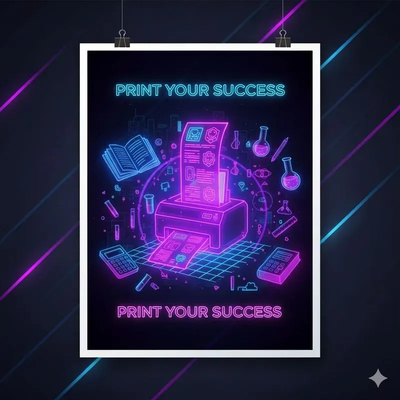 Neon Study Motivation Posters