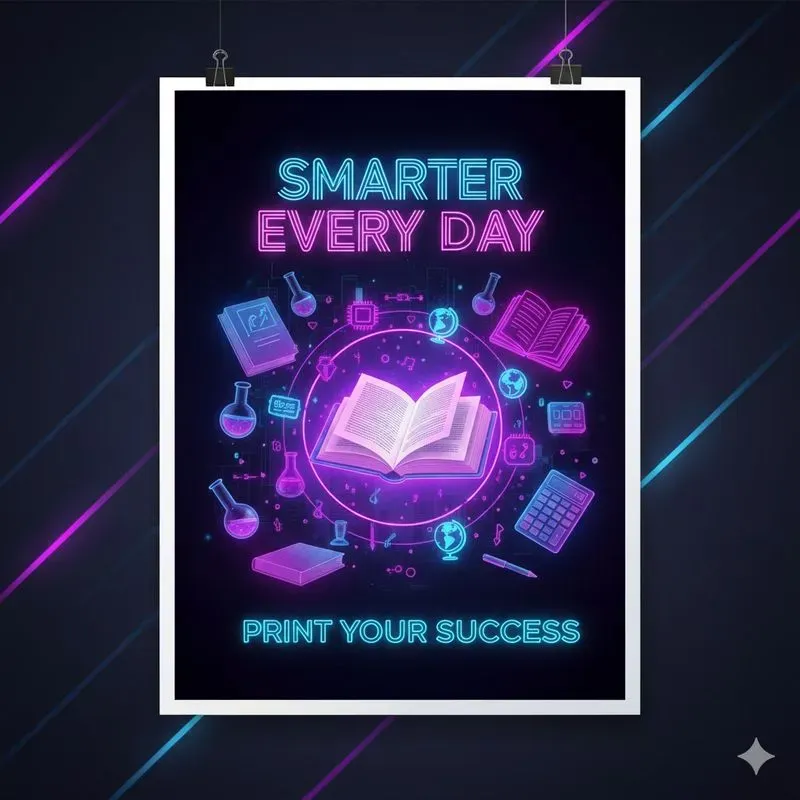 Neon Study Motivation Posters