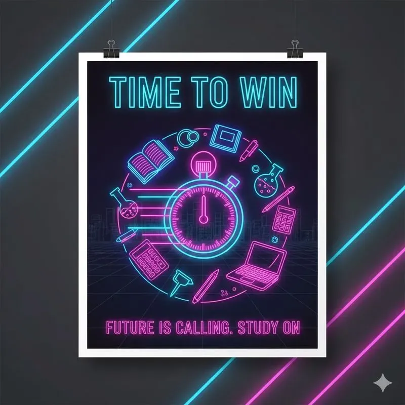 Neon Study Motivation Posters