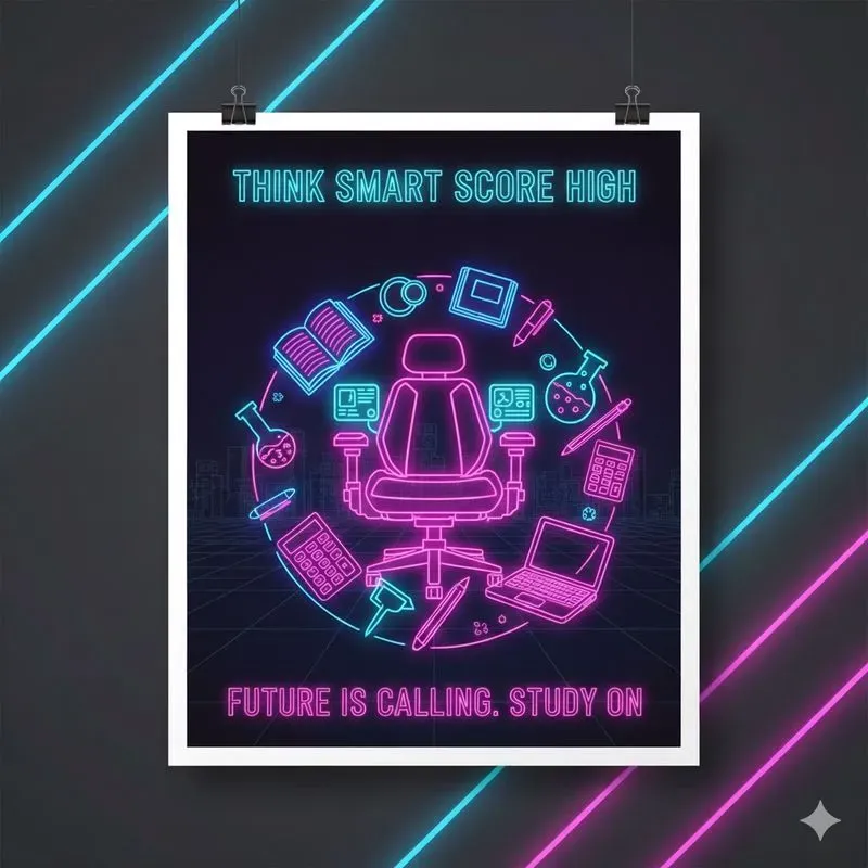 Neon Study Motivation Posters