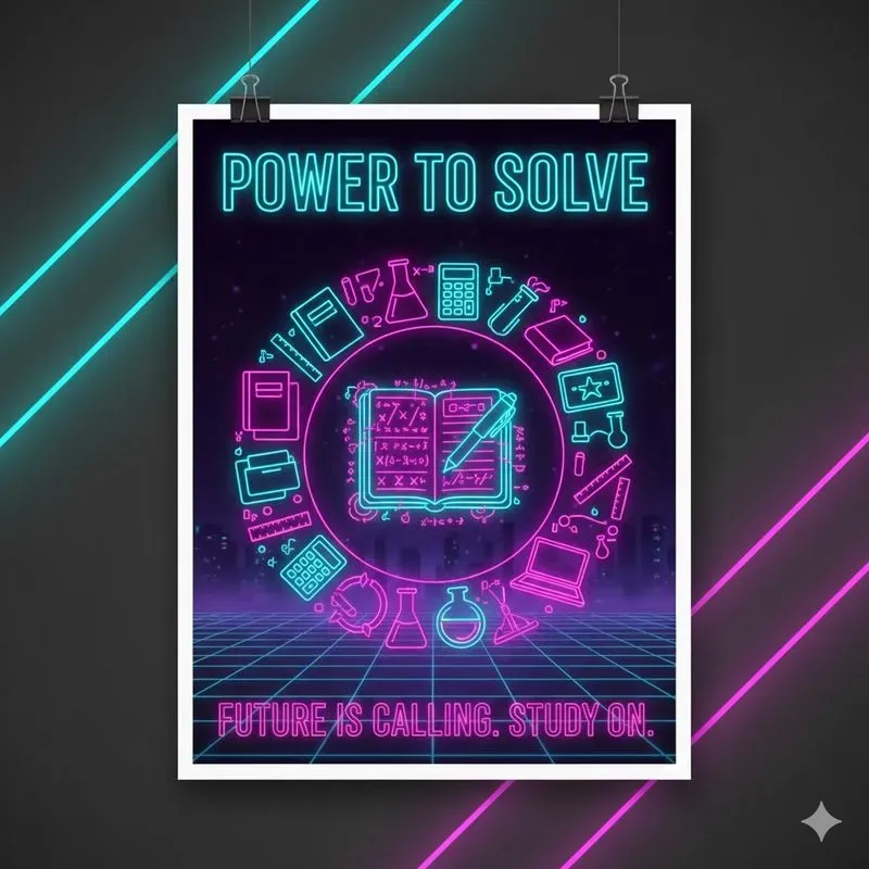 Neon Study Motivation Posters