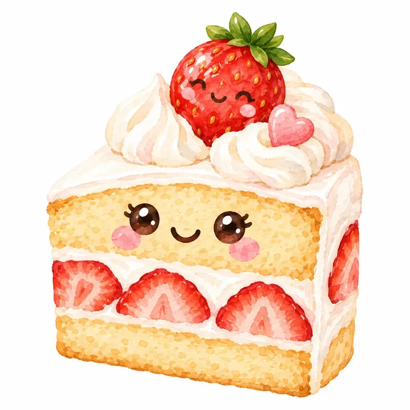Kawaii Cottagecore Strawberry Cliparts
