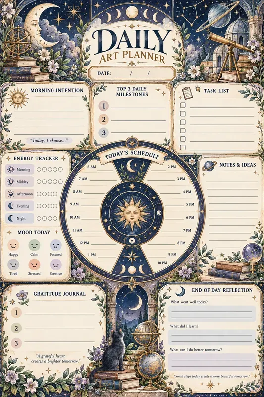Daily Art Planner Printable Generator