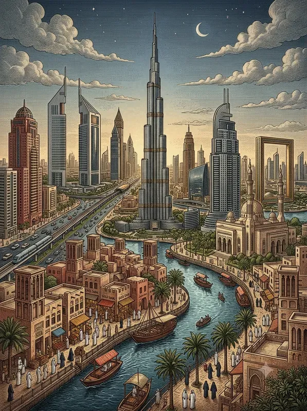 Hyperreal Engraving Travel Posters