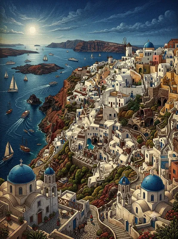 Hyperreal Engraving Travel Posters