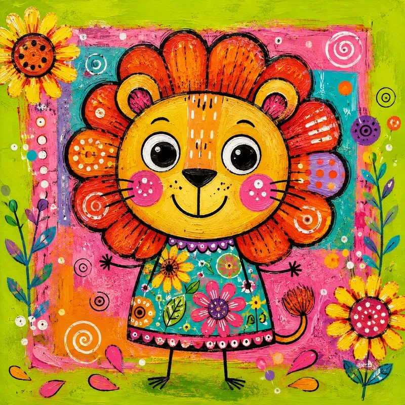 Whimsical Folk Art Animals