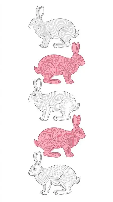 Hand Drawn Pattern Animal Stacks