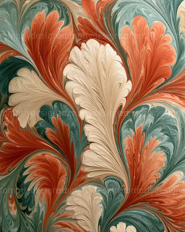 Turkish Ebru Inspired Patterns