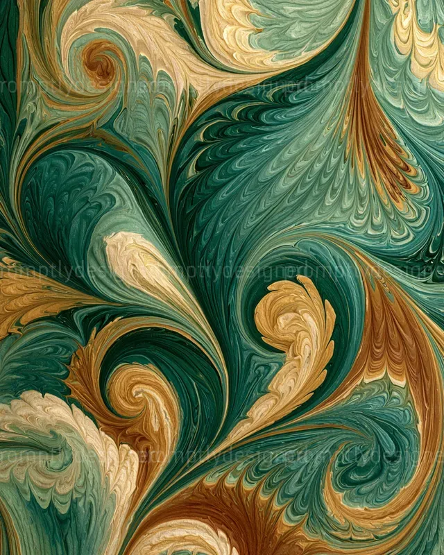 Turkish Ebru Inspired Patterns