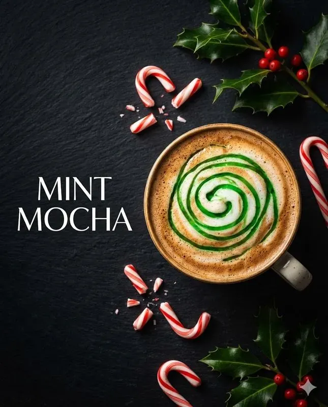 Seasonal Cafe Menu Ads Dark Aesthetic
