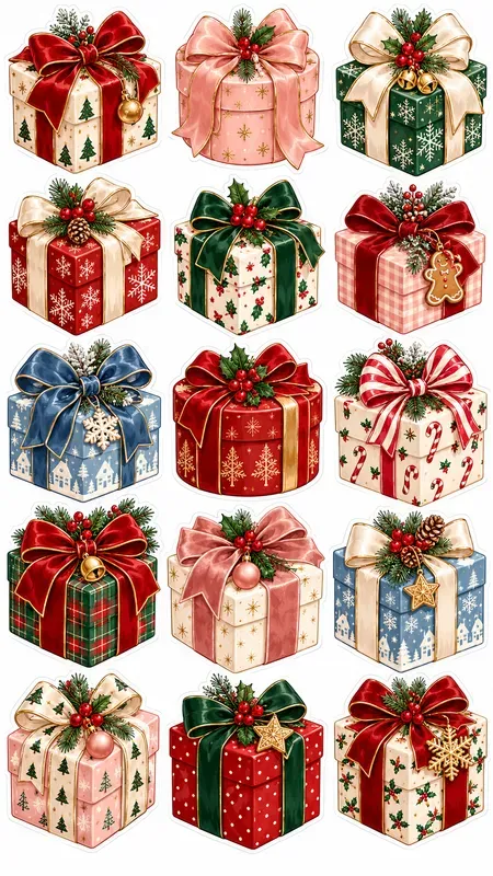 Christmas Pajama Party Sticker Sheets