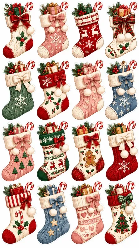 Christmas Pajama Party Sticker Sheets