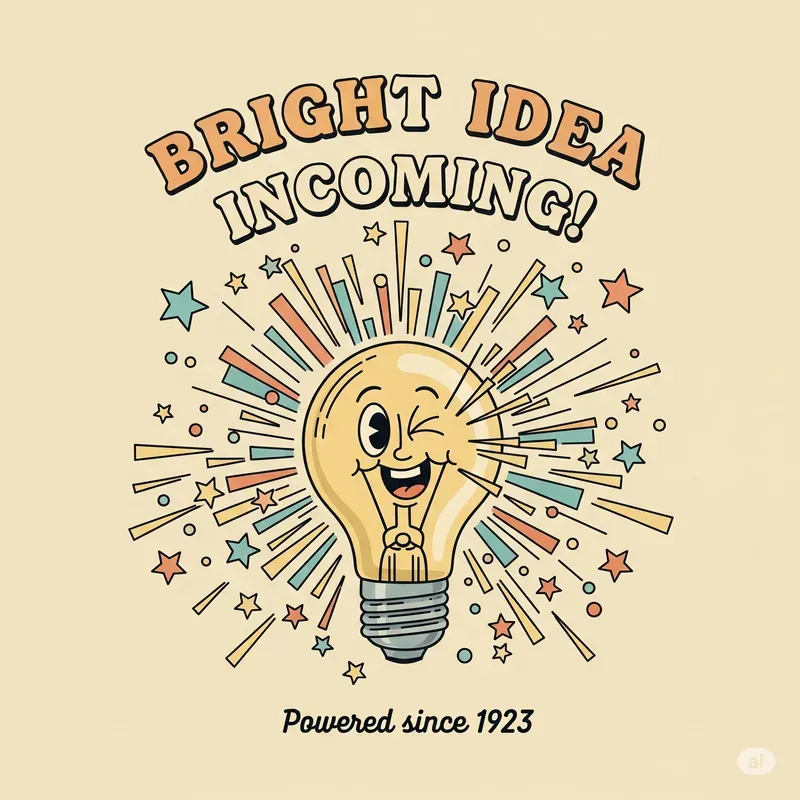 Retro Cartoon Slogan Characters