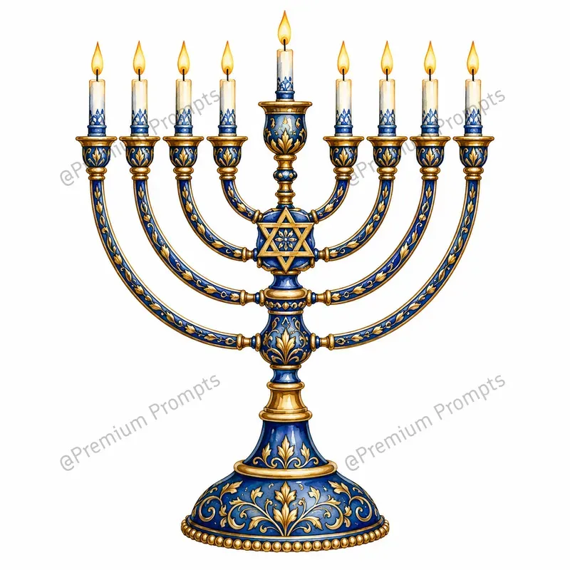 Jewish Heritage Watercolor Cliparts