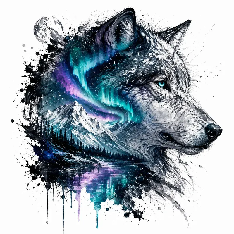 Ink Splash Fusion Portraits