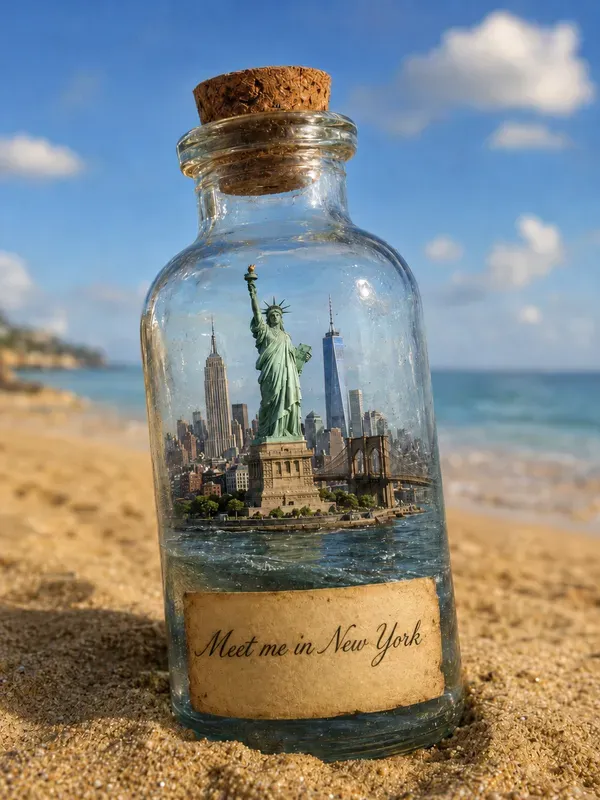 Miniature Cities In Glass Bottles