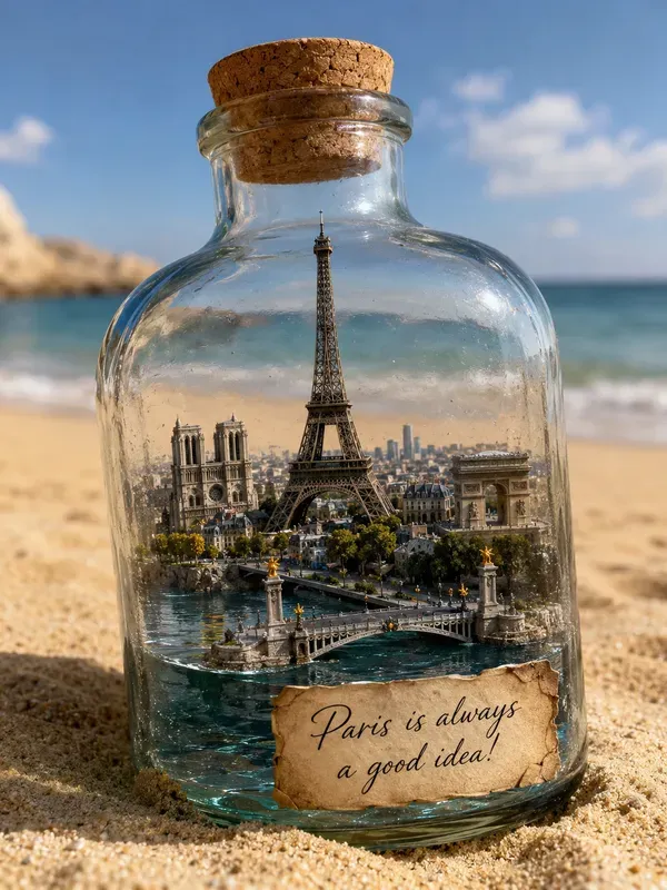 Miniature Cities In Glass Bottles