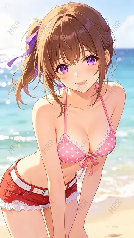 Anime Beach Girl Illustrations