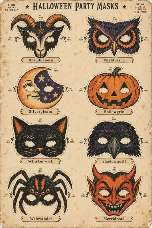Vintage Halloween Paper Cutouts