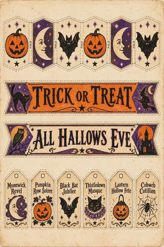 Vintage Halloween Paper Cutouts