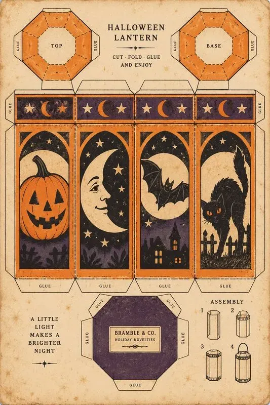 Vintage Halloween Paper Cutouts