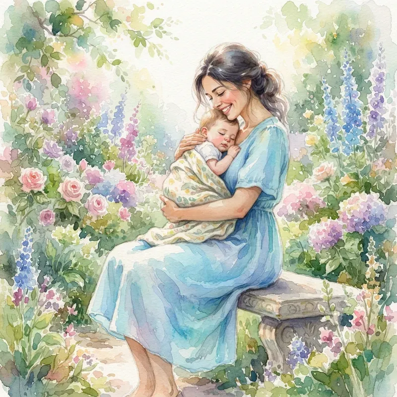 Heartwarming Motherhoods In Watercolor