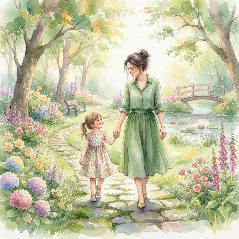 Heartwarming Motherhoods In Watercolor