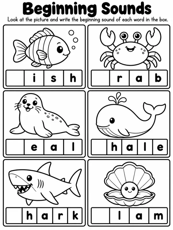Beginning Sounds Worksheets Preschool