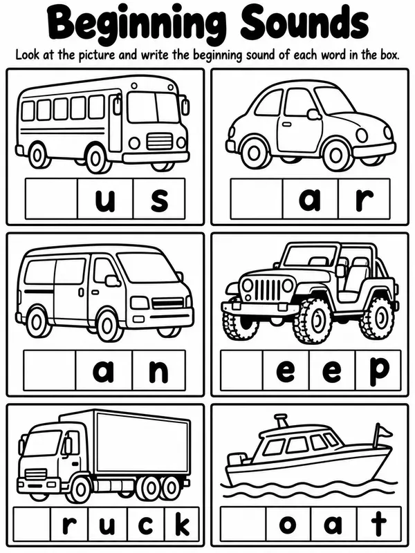 Beginning Sounds Worksheets Preschool