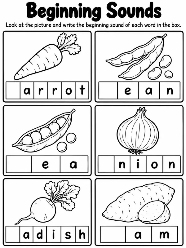 Beginning Sounds Worksheets Preschool
