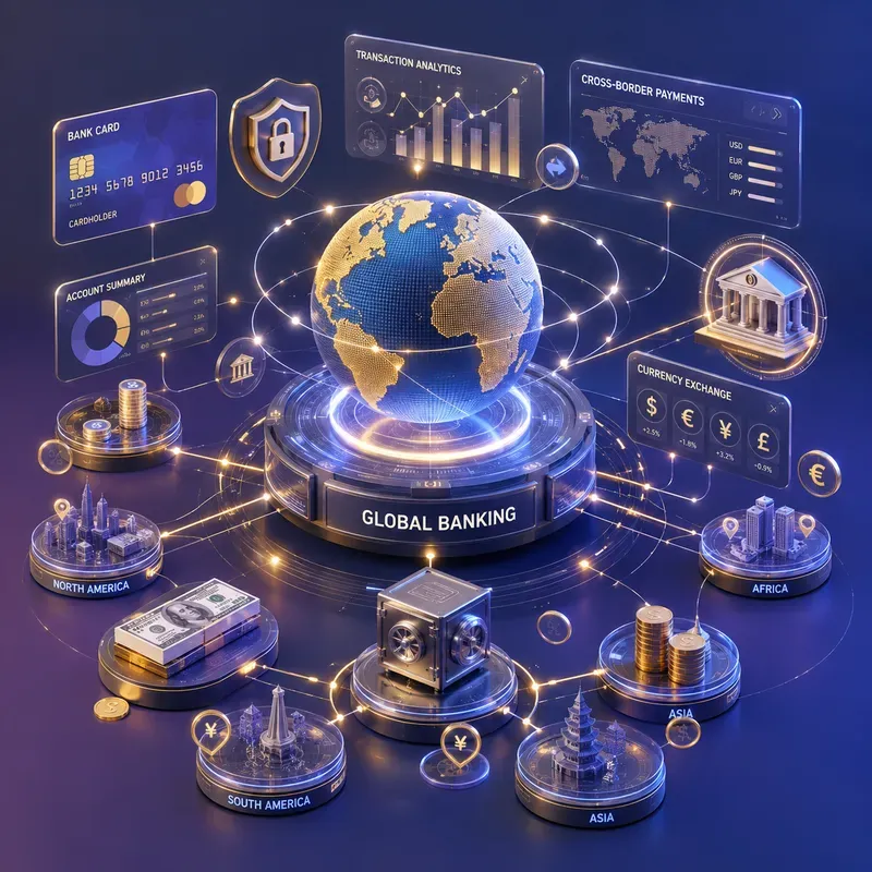 Global Finance Isometric Design Maps