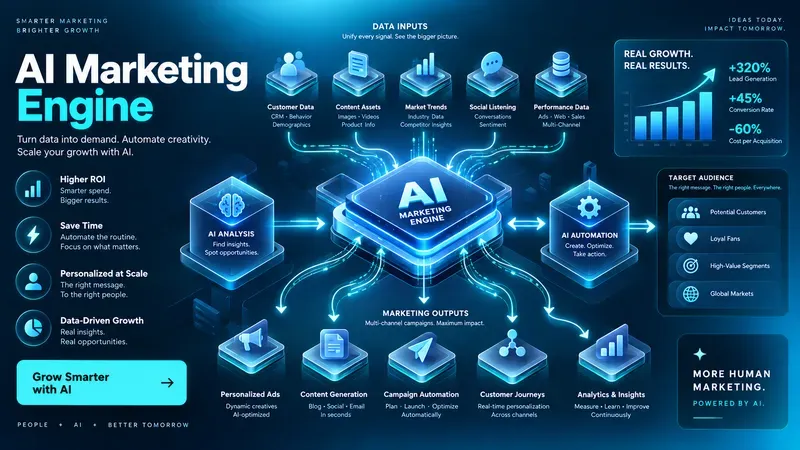 Futuristic Saas Automation Infographics