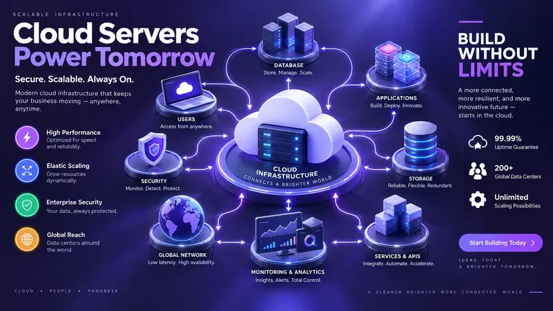 Futuristic Saas Automation Infographics