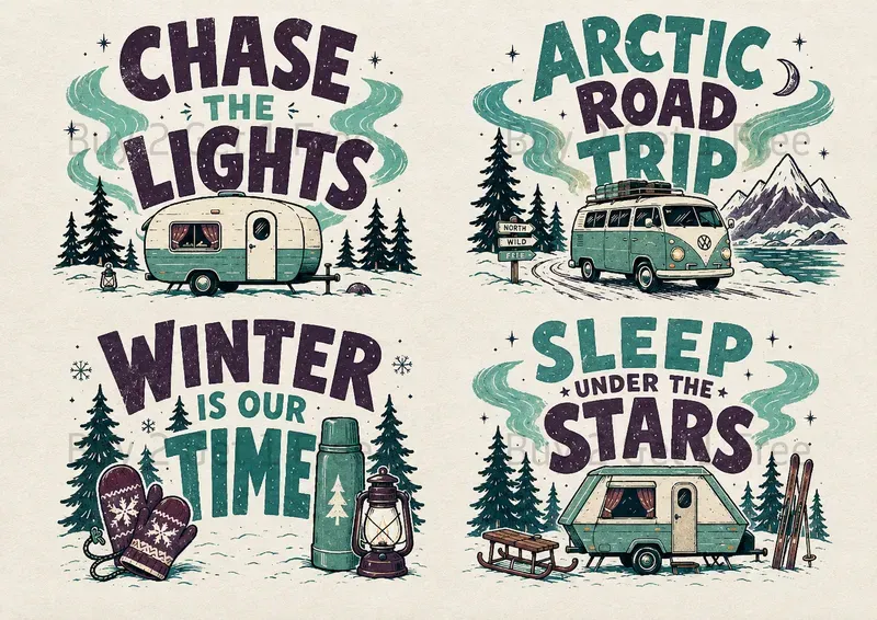 Western Whimsical Typographic Travels