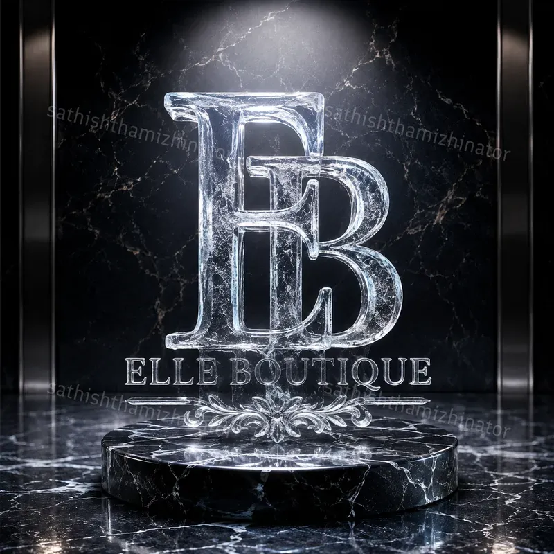 Hyperrealistic Ice Logo Renders