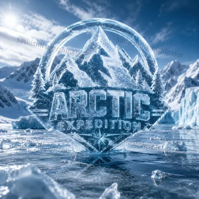 Hyperrealistic Ice Logo Renders
