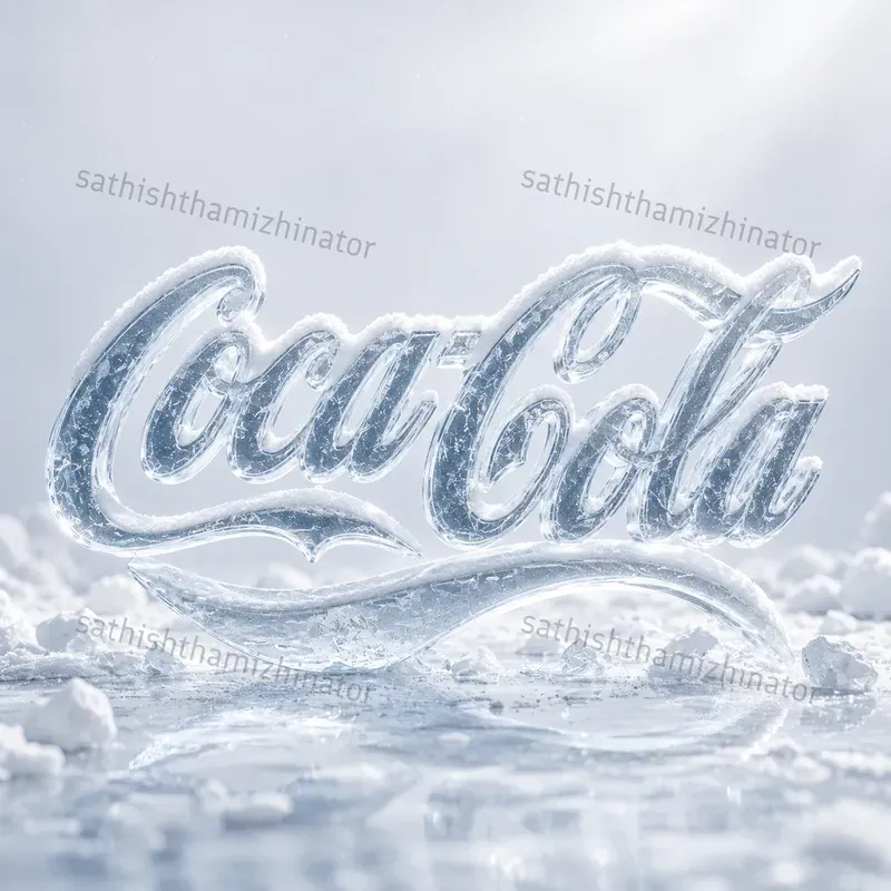 Hyperrealistic Ice Logo Renders