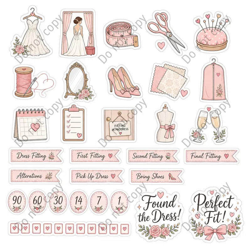 Wedding Planner Sticker Sheets
