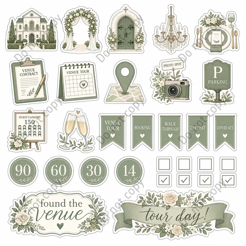 Wedding Planner Sticker Sheets