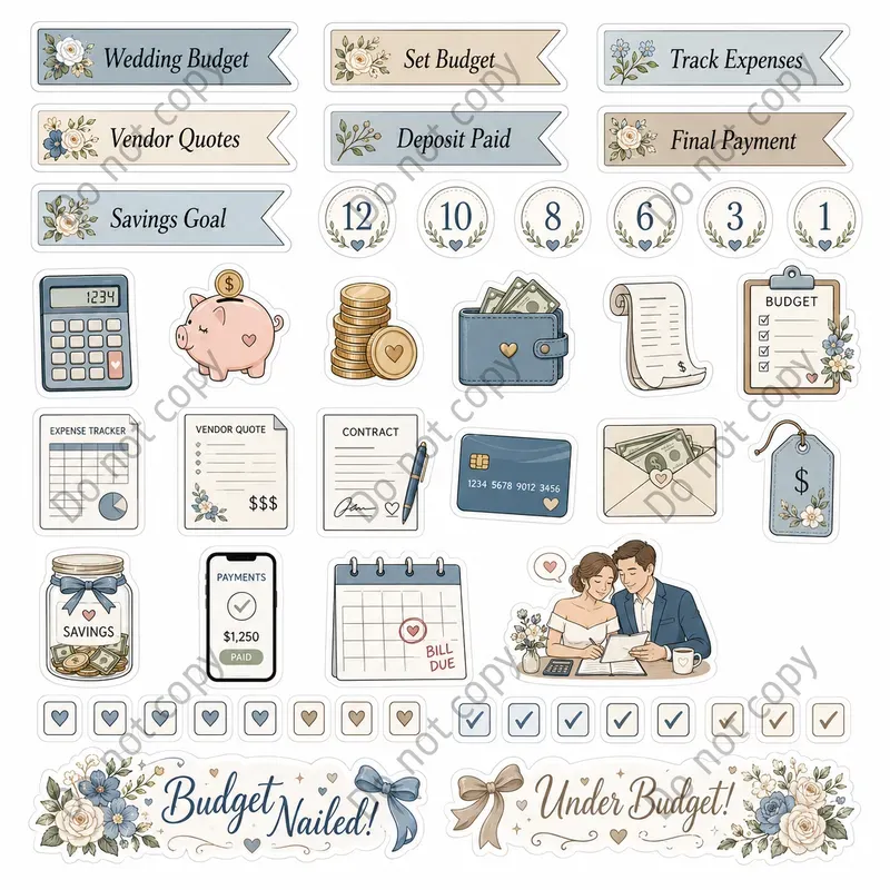 Wedding Planner Sticker Sheets