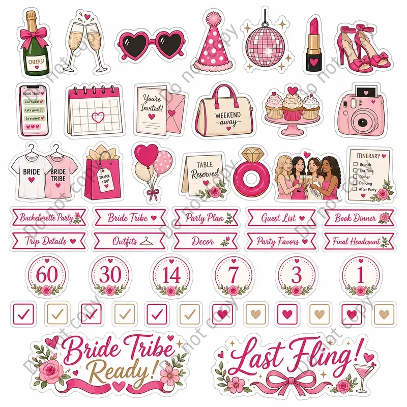 Wedding Planner Sticker Sheets