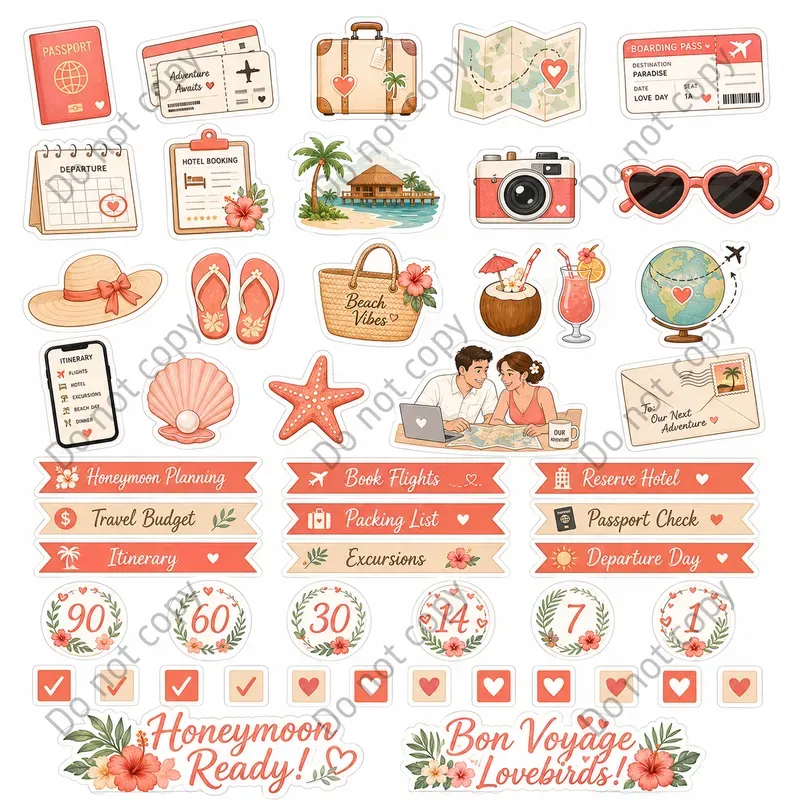 Wedding Planner Sticker Sheets