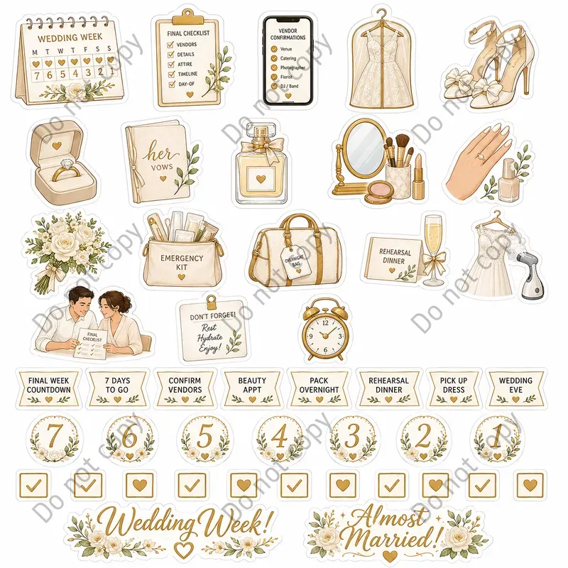 Wedding Planner Sticker Sheets