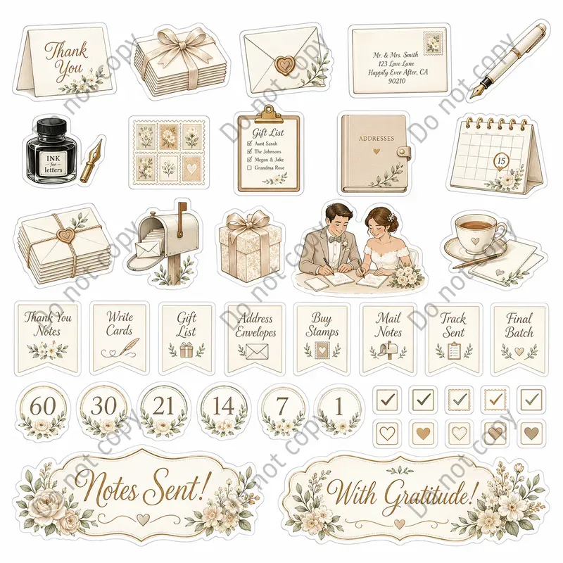 Wedding Planner Sticker Sheets