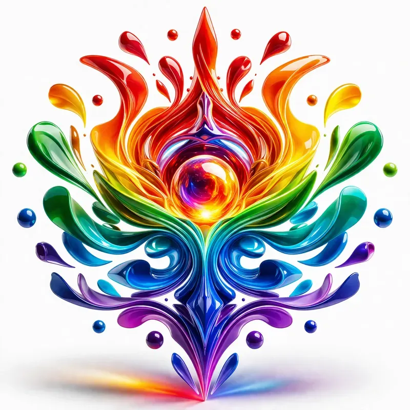 Abstract 3D Floating Digital Art 8K