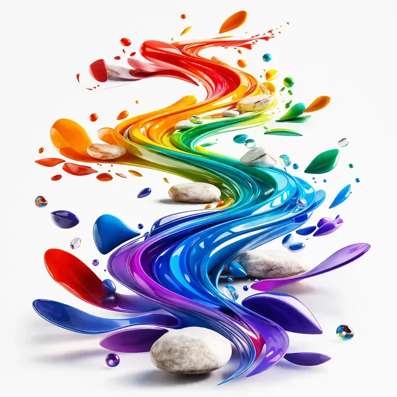 Abstract 3D Floating Digital Art 8K