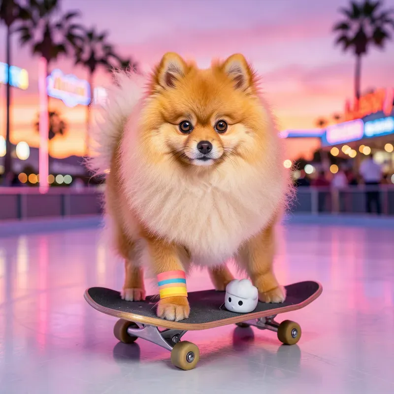 Sunset Skate Animal Scenes