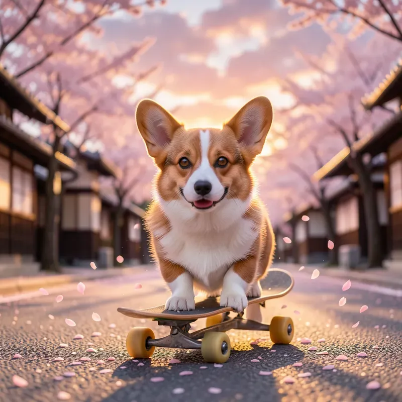 Sunset Skate Animal Scenes