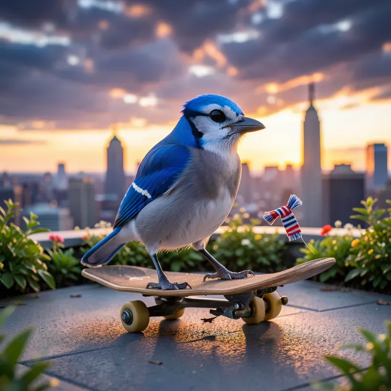 Sunset Skate Animal Scenes