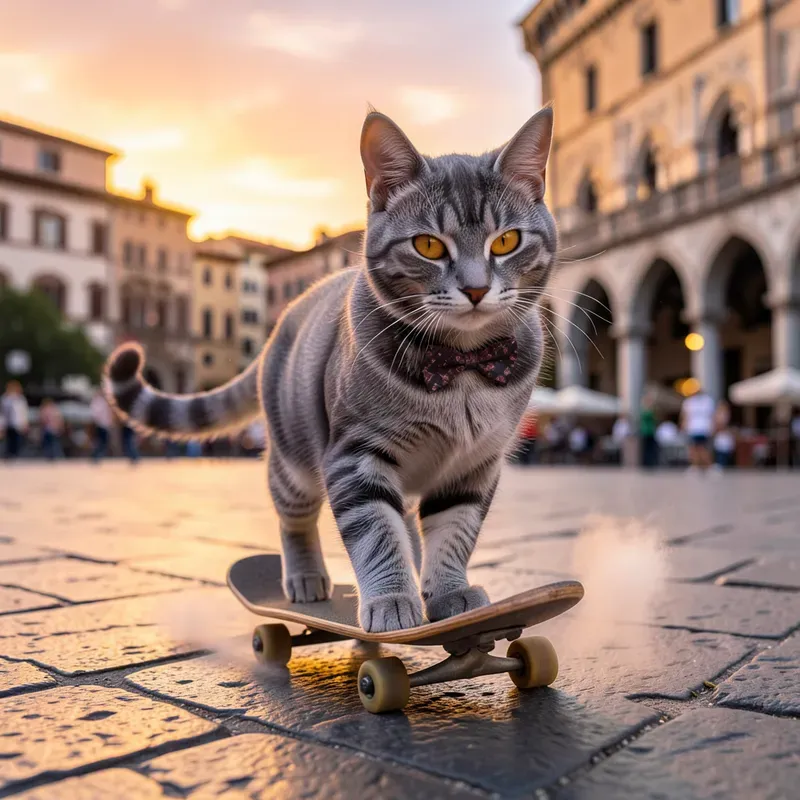 Sunset Skate Animal Scenes